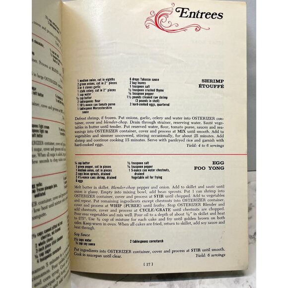 Osterizer Blender Spin Cookery Cookbook Vintage 1972 Recipes Oster Instructions - Picture 4 of 8